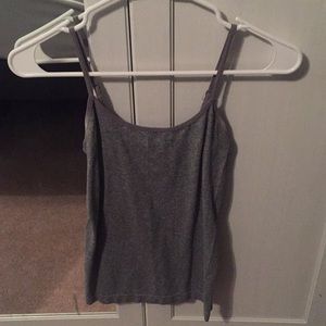 Gray Spaghetti Strap Tank-Top